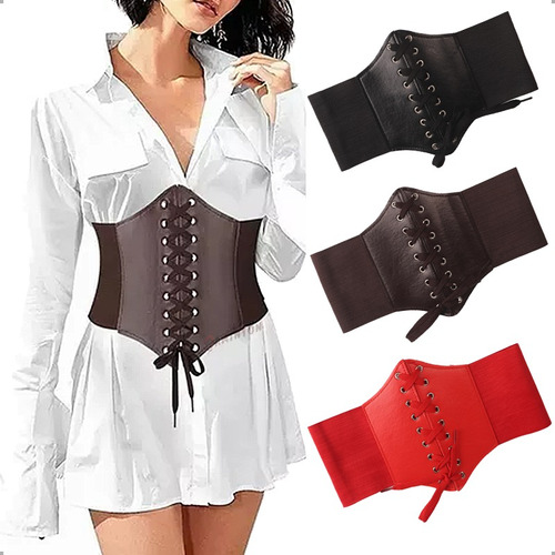 Correas Corset Faja Mujer Retro De Piel Ajustable Cintura