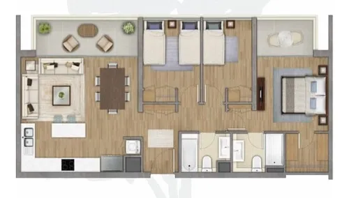 Departamento Nuevo En Providencia/ 3dorm