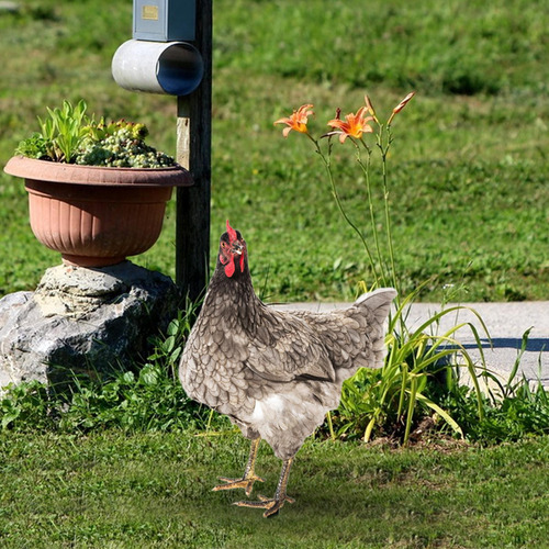 Yard Arts Hen Lawn Ornament Backyard Chicken Garden Style A
