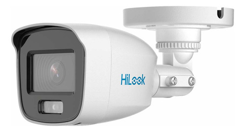 Hilook Cámara De Seguridad Metálica Con Microfono Integrado Tipo Bala Turbohd 2 Megapixel Tecnología Colorvu Lite Imagen A Color 24/7 Protección Ip66 Para Uso Exterior Modelo Thc-b129-ms