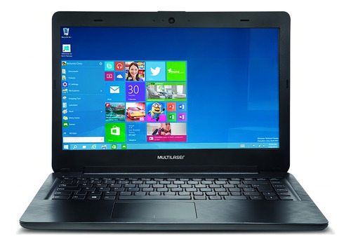 Notebook Legacy Intel Dual Core Windows 10 4gb Tela Hd 14 Pol, Preto Multilaser - Pc201