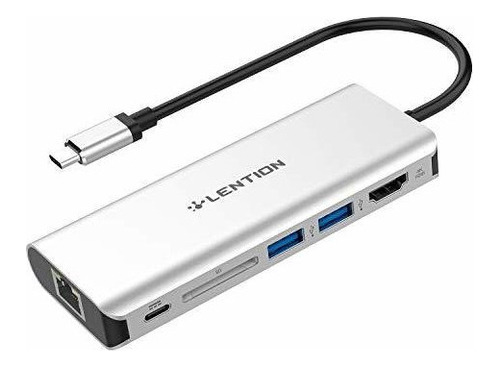 Lention Usb-c Digital Av Multipuerto Hub Con 4k Hdmi, 2 Usb