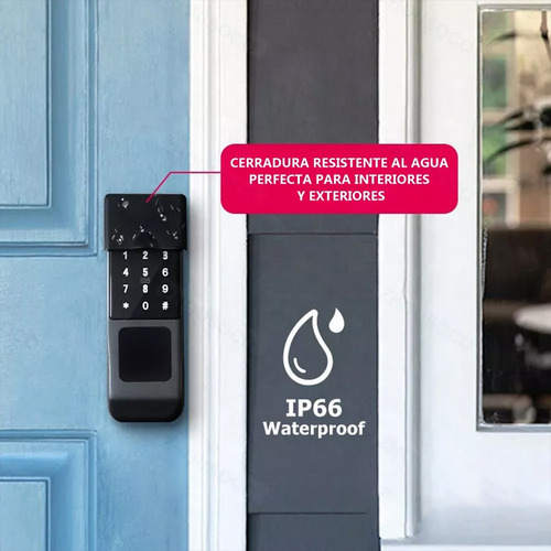 Cerradura Inteligente Doble Bloqueo Tuyaapp Wifi Exterior