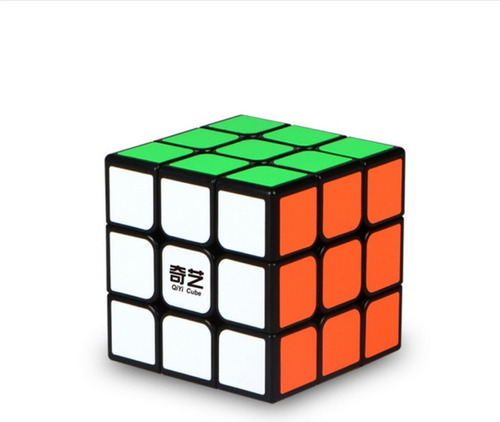 Cubo Rubik Qiyi 3x3 Con Stickers Negro Clásico 