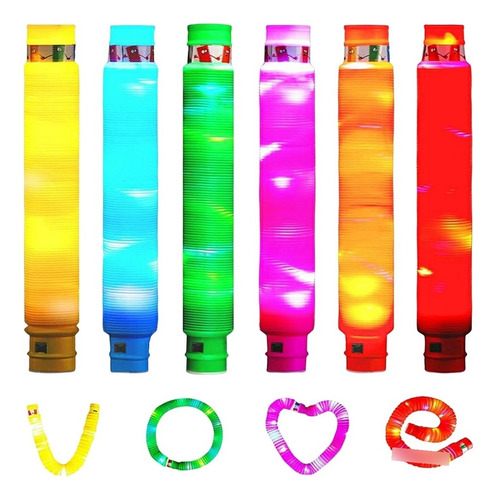 De Kit 6 Poptube Fidget Toys Pop It Fun Sensory With