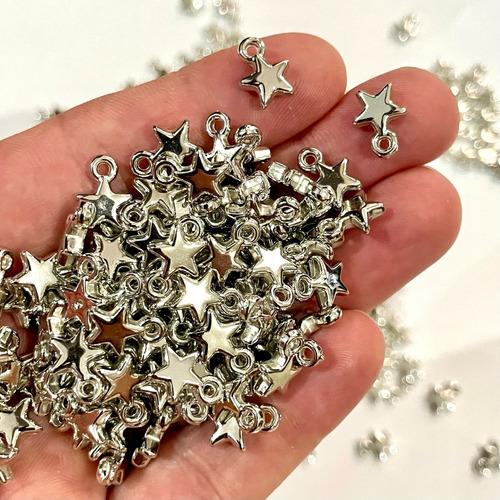Pingente Miçanga Estrela Para Pulseiras, Colares - 200 Pçs