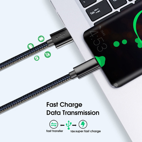 Cable De Datos De Carga Rápida Usb A Micro Usb Tipo C De 120