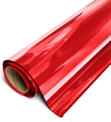 Vinilo Termotransferible 50 X 100 Cm Metalizado Rojo Siser