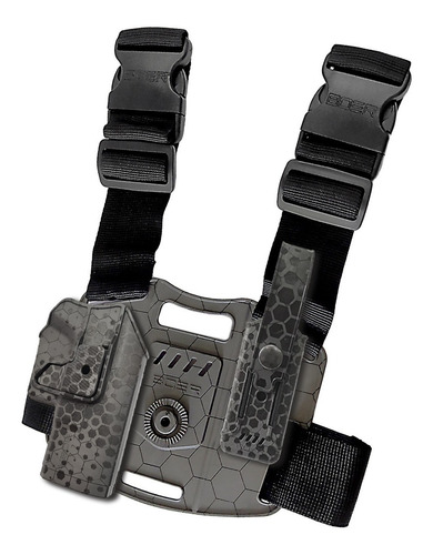 Imagen 1 de 10 de Porta Cargador Doble Funda Pistolera Glock Muslera 2 Tiras