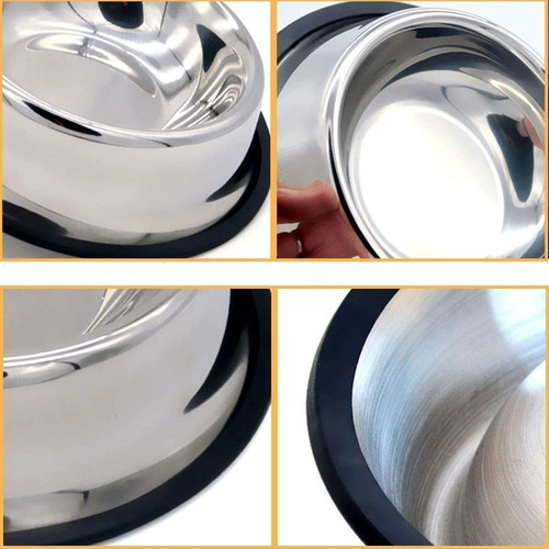 Comedero Alto Perro Acero Inox. Especial Cocker 25cm Color Plateado