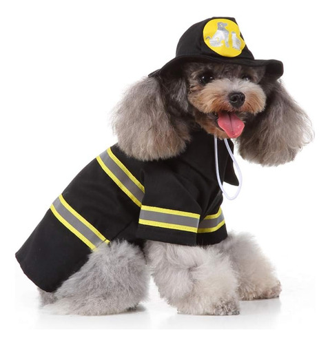 Balacoo Disfraz De Bombero Para Mascotas, 1 Juego De Disfraz