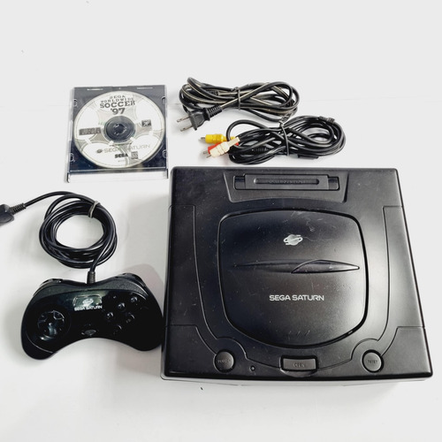 287- Console Sega Saturn Tectoy Funcionando Perfeitamente Preto (Usado)