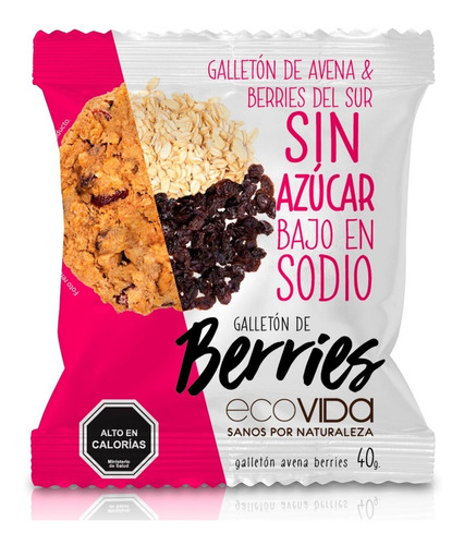 Ecovida Galletón De Avena & Manzana Verde 40 Gr