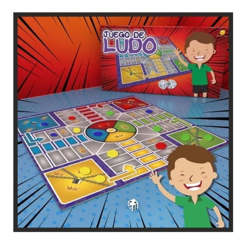 Imagen 4 de 5 de Ludo Clasico Juego De Mesa Familiar Yuyu Original Niños +4