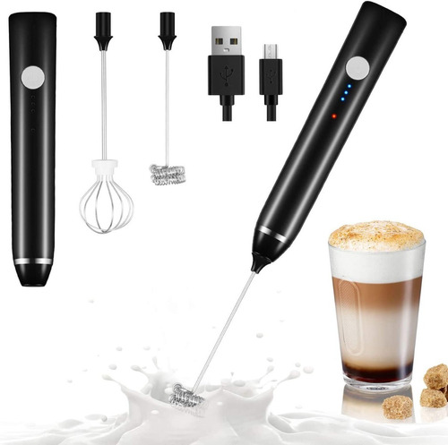 Batidora De Mano Espuma Leche Café Huevos Recargable Usb