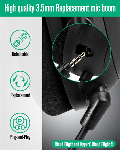 Akke Hyperx Auriculares Reemplazo De Micrófono Nube Vuelo De