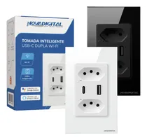 Comprar Tomada Wifi Inteligente 4x2 Usbc Alexa Google Tuya App Smart