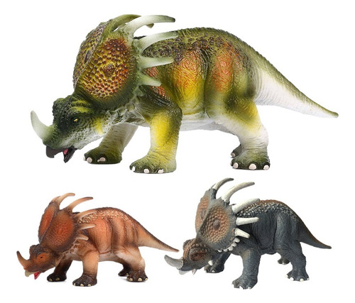 Tres Juguetes De Plástico Para Dinosaurios