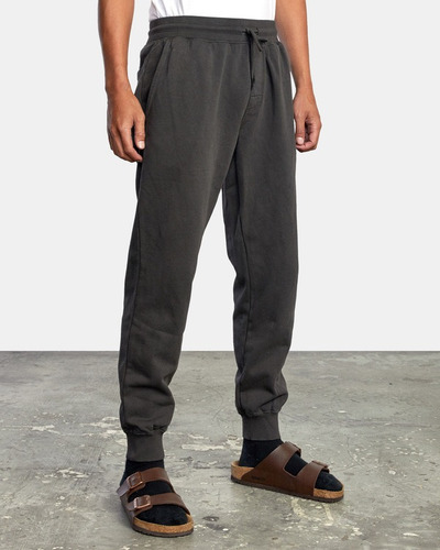 Pants Rvca Hombre Tonally Fleece Il Gris, Talla M, Algodón