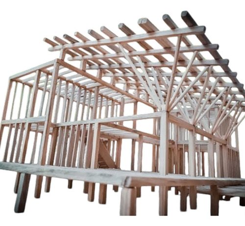 Palos De Madera Maqueta Rectangular 50 Cm Varias Medidas