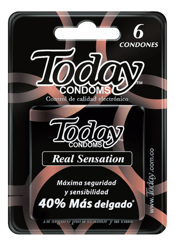 Condon Today Real Sensation X 6und - Unidad a $3833
