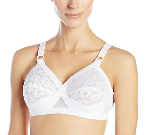 Playtex Bra Diseño Criss-cross Sin Varillas-blanco