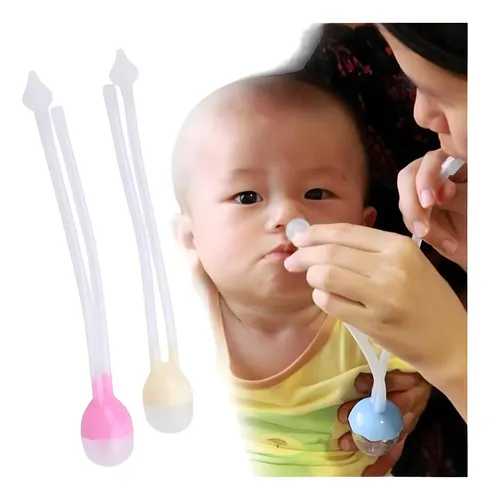 Aspirador Nasal Bebe Saca Moco Rosa Para Bebe Rosa O Celeste