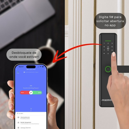 Fechadura Eletrônica Wifi Novadigital Com Biometria