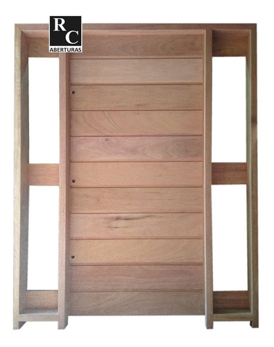 Imagen 3 de 10 de Puerta Exterior Madera 45 Mm, Acople Lateral Mod.e2608 Recta