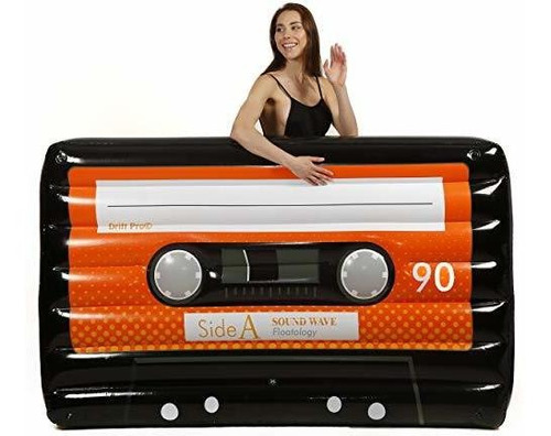Lôteli Mixtape Cassette Tape Pool Float negro Y Naranja 