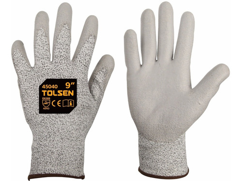 Guantes Anticorte Nivel 5 Tolsen T9 Industrial 45040