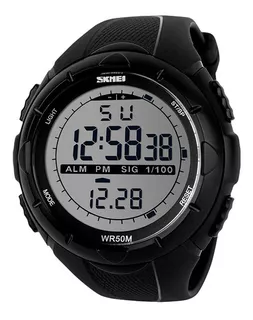 Reloj Hombre Skmei 1025 Sumergible Digital Alarma Cronometro Color De La Malla Negro