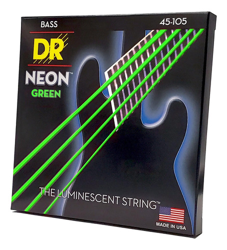 Encordado Bajo Dr Strings Neon Green 045-105 Ngb45 !!