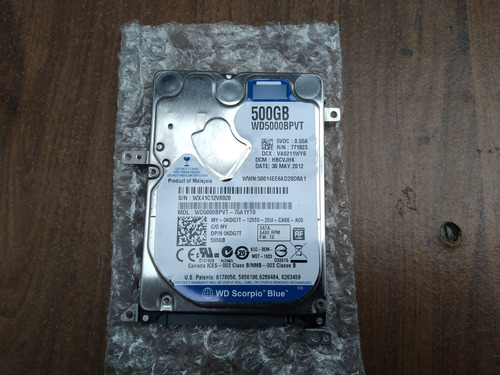 Disco Duro Wd 500gb Sata Para Laptop Ps3 Ps4 5400rpm