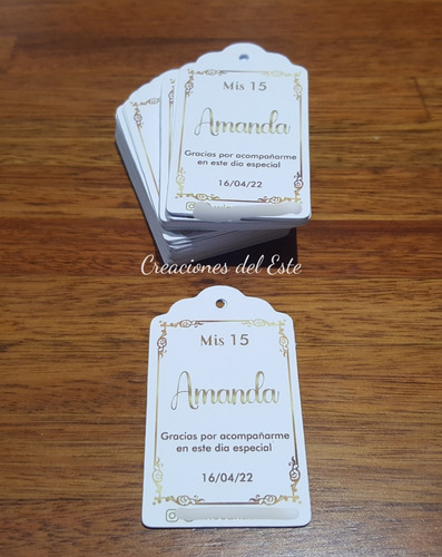Imagen 9 de 10 de Tags Etiquetas Personalizadas Souvenirs , Etc X 10 Unidades
