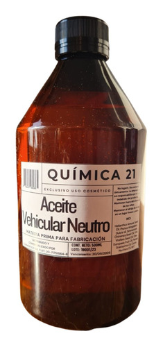 Aceite Vehicular Neutro 500ml Para Masajes/ac. Esenciales