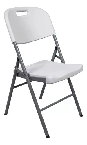 Silla Plegable Plástico Reforzado Eventos Fiestas 10piezas Color Blanco