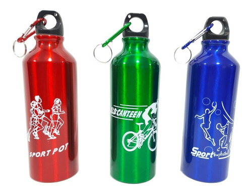 Botella Aluminio 500 Ml Deporte Varios Colores - Sheshu Home