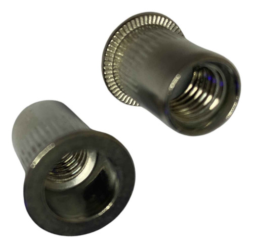 Kit 150un Rebite Rosca Aba Plana Inox M6 Porca Rebite Repuxo