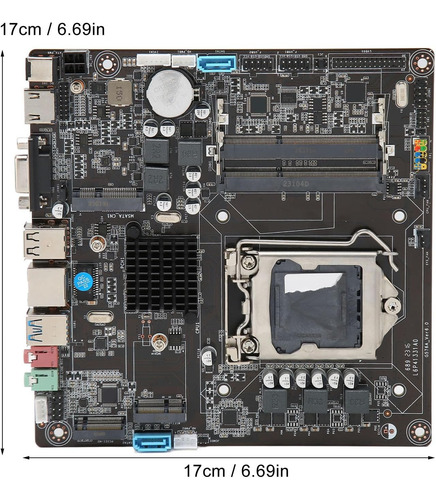 H81 Lga 1150 Placa Base, Canal Ddr3 Micro Itx Computer Mothe