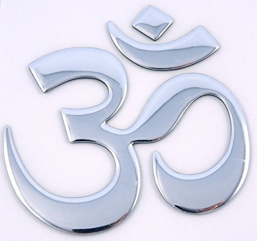 Aum Om Yoga, Acabado Chapado En Cromo Calcomania Emblema 3d
