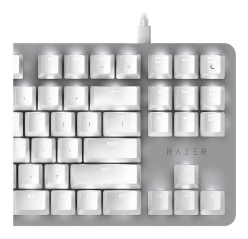 Imagen 2 de 2 de Teclado gamer Razer BlackWidow Lite QWERTY Razer Orange inglés US color mercury con luz blanca