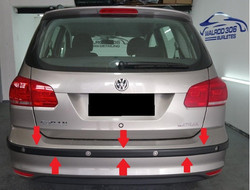 Vw Suran 2015 / 2019 Protector Paragolpes Trasero C/sensores