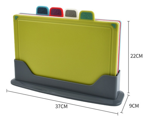 Tabla De Cortar De Cocina Multicolor Antibacteriana