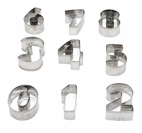 Numbers Cookie Cutters 2 Inches 9pcs Jelly Fondant Cutter Se