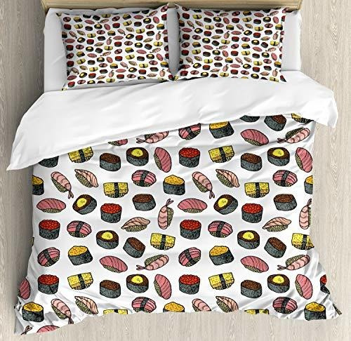 Fundas Para Edredones - Ambesonne Sushi Duvet Cover Set, Sas