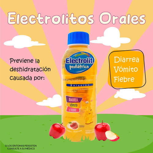 Electrolit Pediátrico Rehidratante Sabor Manzana 500ml 6pz