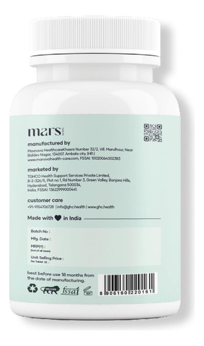 Mars By Ghc Biotina Para Cabello Sano Y Fuerte 60 Cápsulas