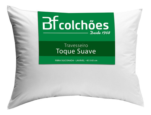 Travesseiro Antialérgico de Fibra Macio Lavável 45X65 BF Colchões