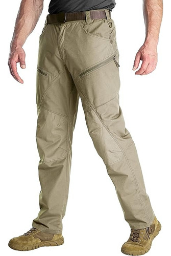 Pantalones Unicolor Tacticos Impermeables / Talla 38